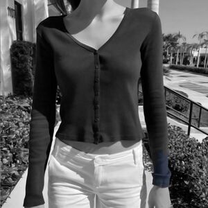 Brandy Melville Long Sleeve Henley Top